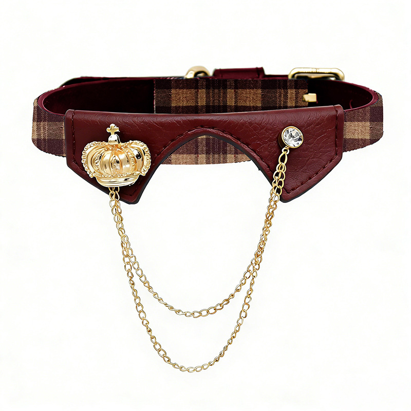 Olive Tartan Brooch Collar