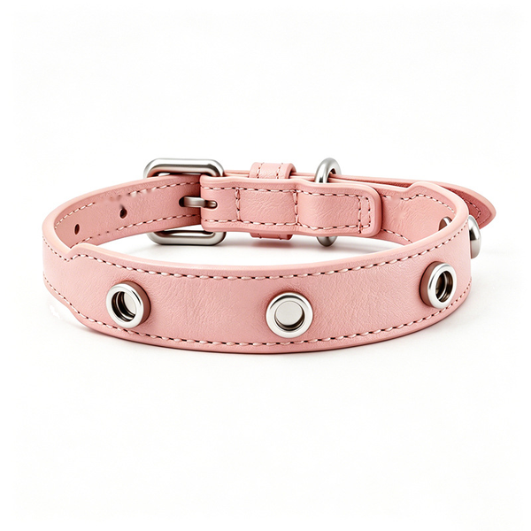 Pearl Blossom Bow Collar Gift Box Set in Vegan Leather - Blush