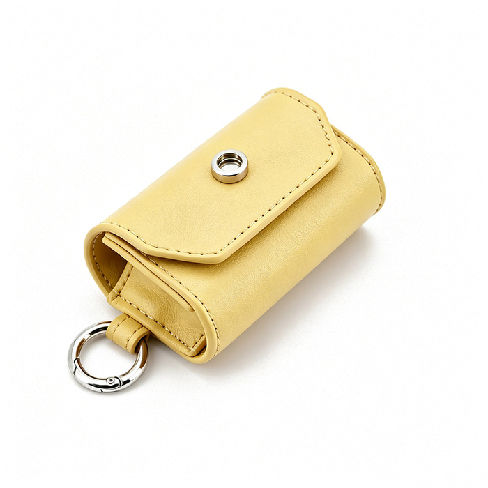Pearl Blossom Bow Poop Bag Holder in Vegan Leather