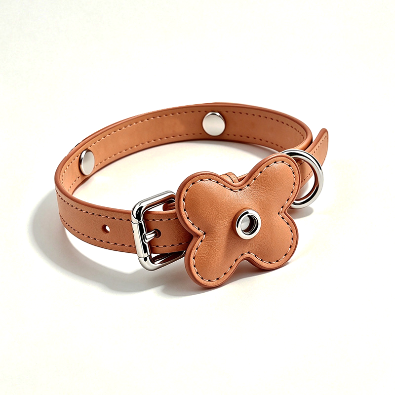 Butterfly Pearl Collar in Vegan Leather