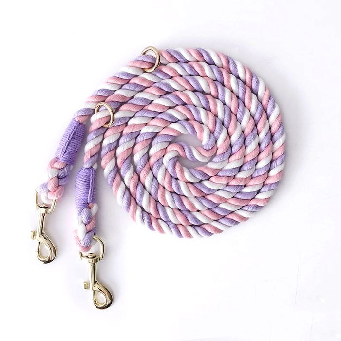 Sunset Ombre Cotton Rope Hands-Free Multi-Way Lead