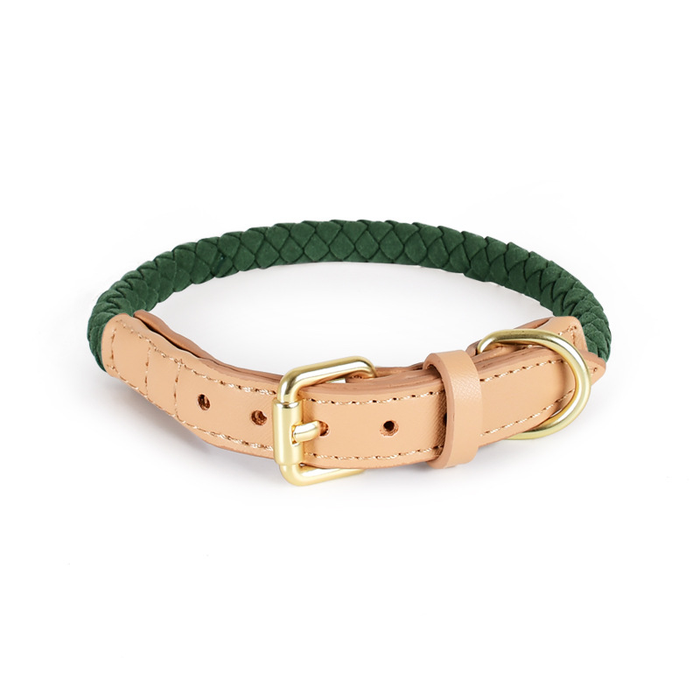 Twisted Rope Collar with Tan Trim