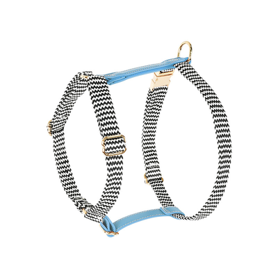 Herringbone Rope Harness with Blue Trim