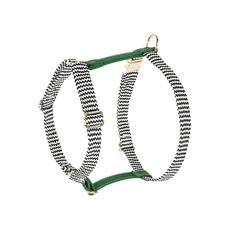Herringbone Rope Harness with Blue Trim