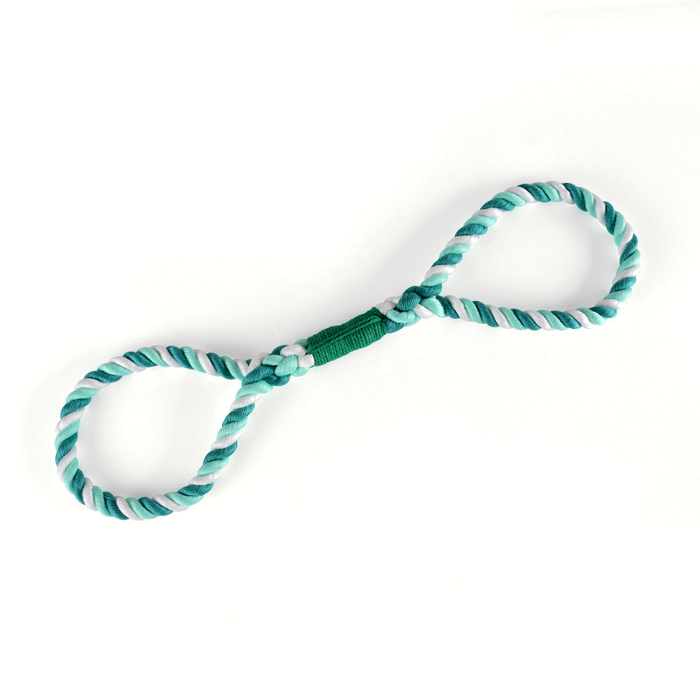 Figure-Eight Cotton Rope Tug Toy in Ombre Colours