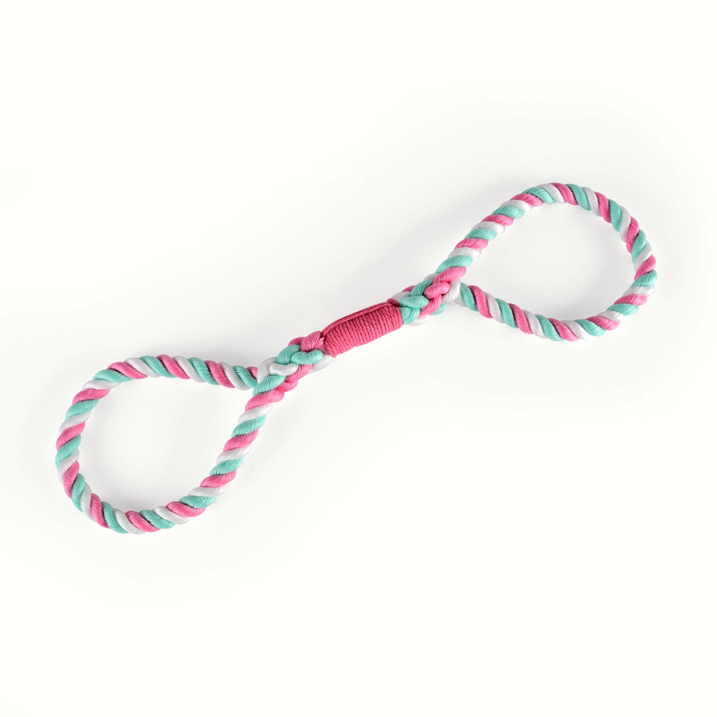 Figure-Eight Cotton Rope Tug Toy in Ombre Colours