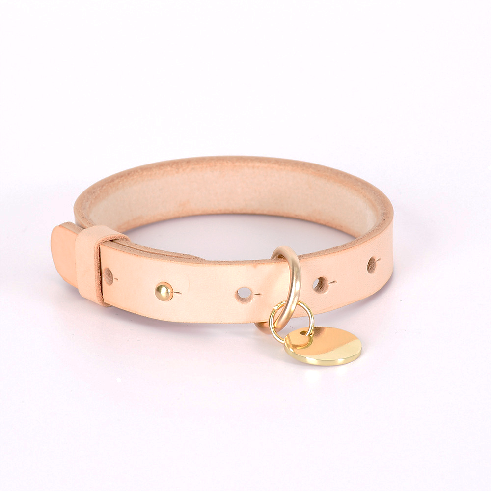 Keepsake Engravable Leather Collar for Cats & Small Dogs