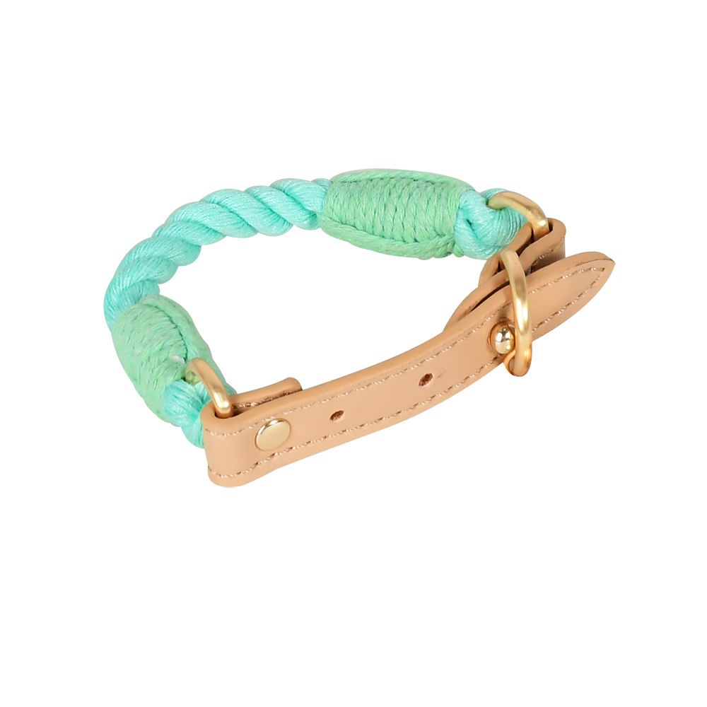 Woven Collar in Blue for Small Dogs, S–L