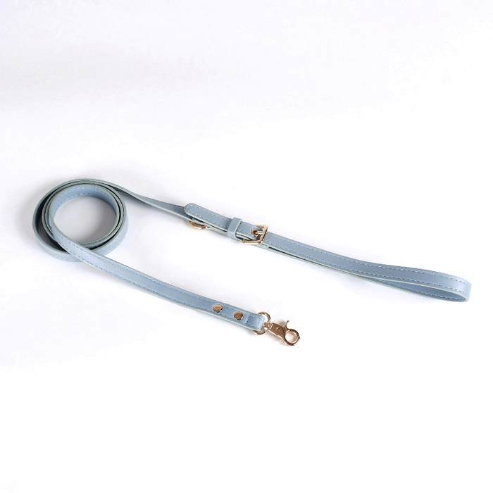 Duck Egg Blue Lead in Vegan Leather