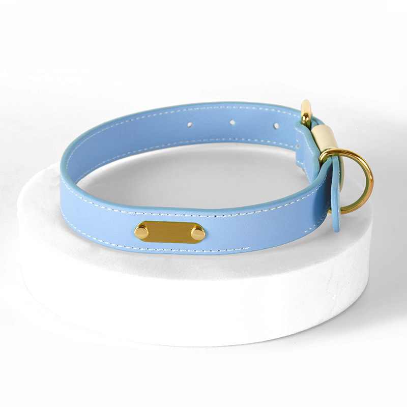 Mint & Butter Colour-Block Leather Collar