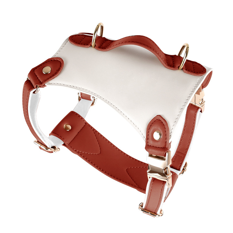 Ivory Two-Tone Harness in Vegan Leather