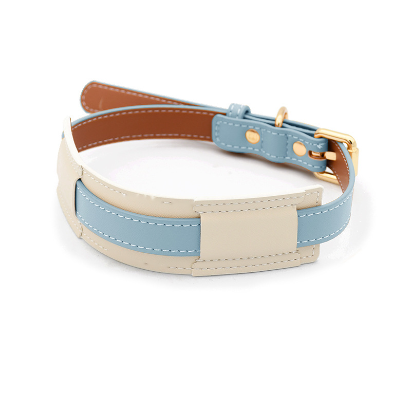 Cream Panel Collar for Medium to Large Dogs