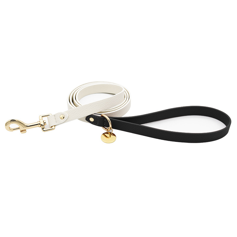 Ivory & Chocolate Tag Lead, Vegan Leather
