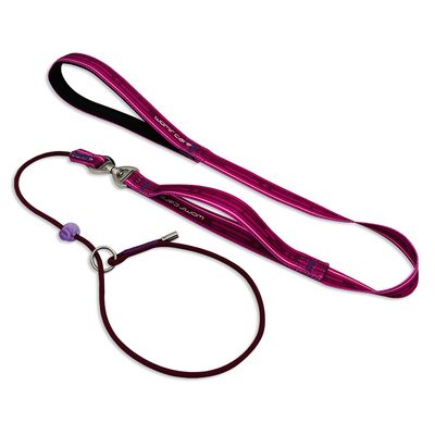 Magenta Patent Rope Slip Lead