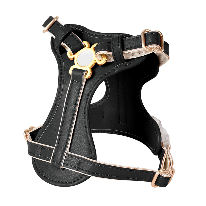 Tan Leather Padded Cat Harness
