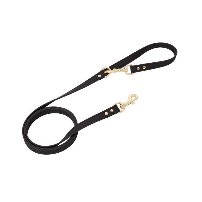 Tan Rolled Leather Cat Lead