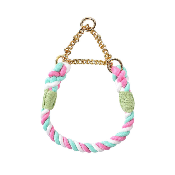Sunset Gradient Braided Rope Collar