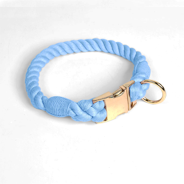 Prism Hand-Braided Rope Collar, Metal Buckle