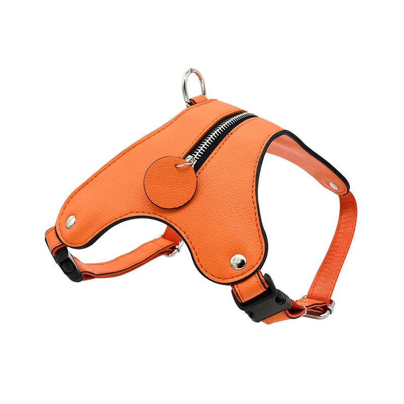 Zip Pocket Harness in Bright Orange