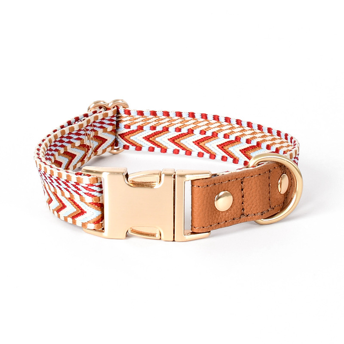 Rose Chevron Webbing Collar