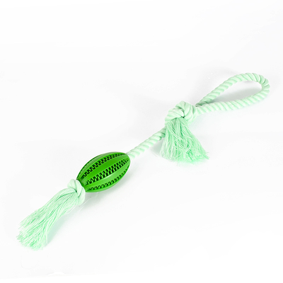 Silicone Treat Ball Rope Tug Toy with Chew Ridges