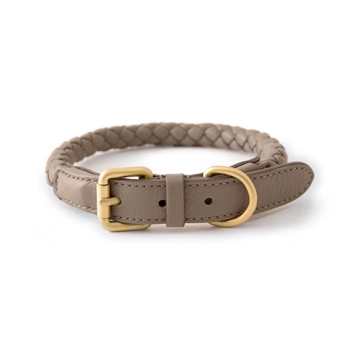 Sunflower Round-Braid Collar, Vegan Leather