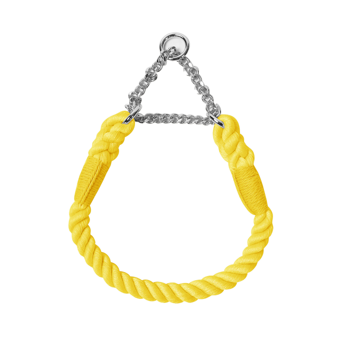 Gradient Rope & Chain Martingale Collar, Braided Cotton