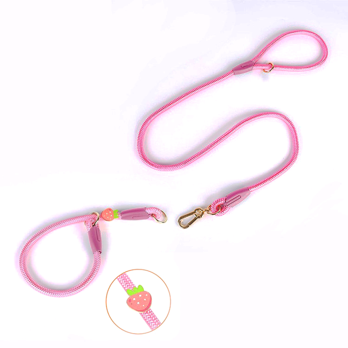 Strawberry Charm Pink Rope Set & Slip Collar Set