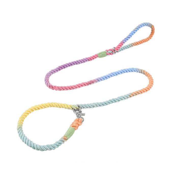 Mint Hand-Braided Cotton Rope Slip Lead