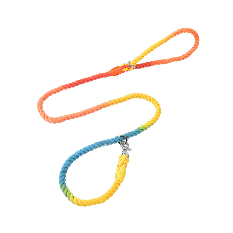 Mint Hand-Braided Cotton Rope Slip Lead