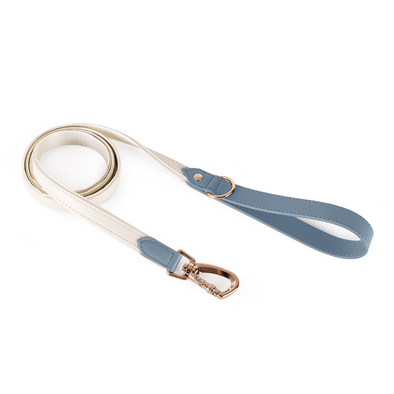 Oat & Tan Grab-Handle Lead, Vegan Leather