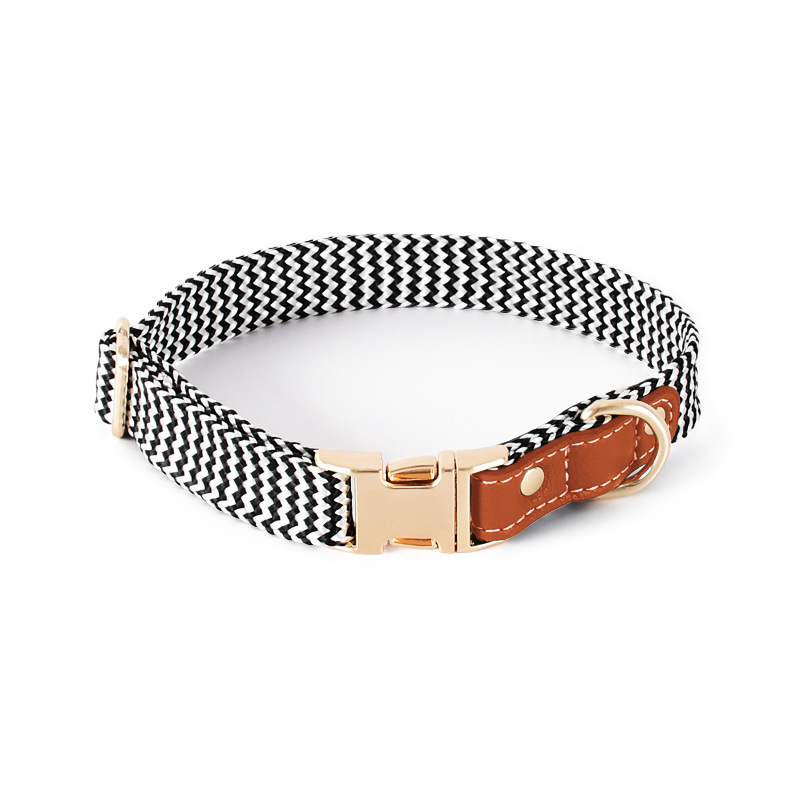 Herringbone Webbing Collar, Quick-Release Buckle