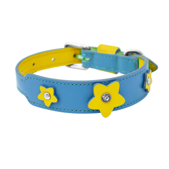 Star Charm Vegan Leather Collar for Cats & Small Dogs