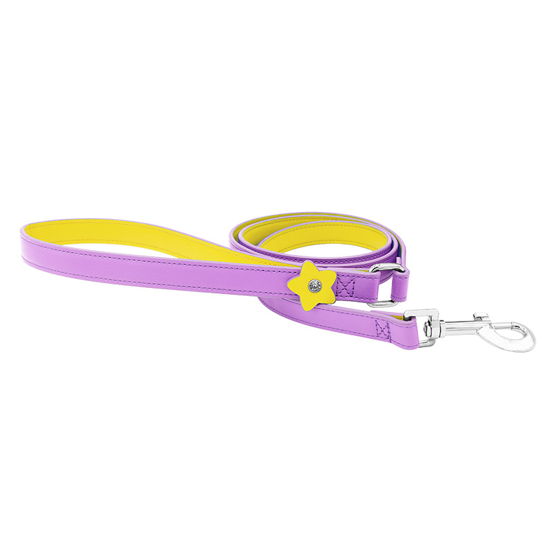 Star Charm Vegan Leather Lead for Cats & Small Dogs