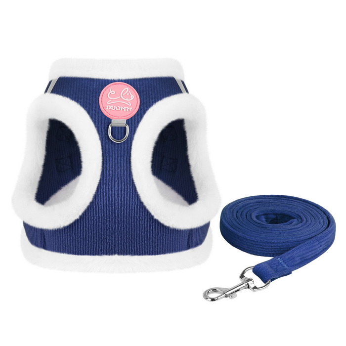 Powder Blue Fleece Step-In Harness & Lead Set