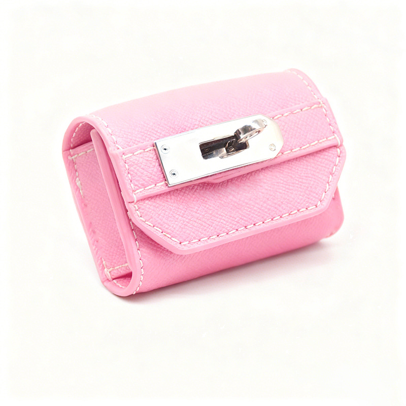 Contrast Stitch Turn-Lock Poop Bag Holder