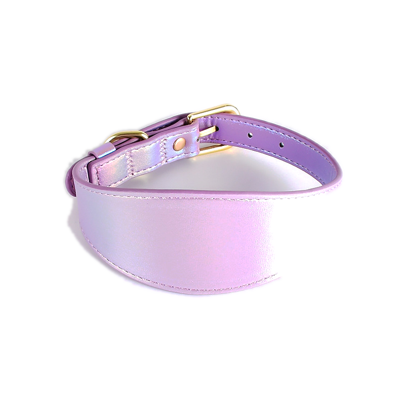 Iridescent Wide Collar in Vegan Leather