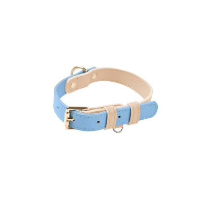 Deluxe Pastel Genuine Leather Dog Collar