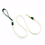 Cream Braided Rope Walk Set with Tag & Bag Holder Lead - Green