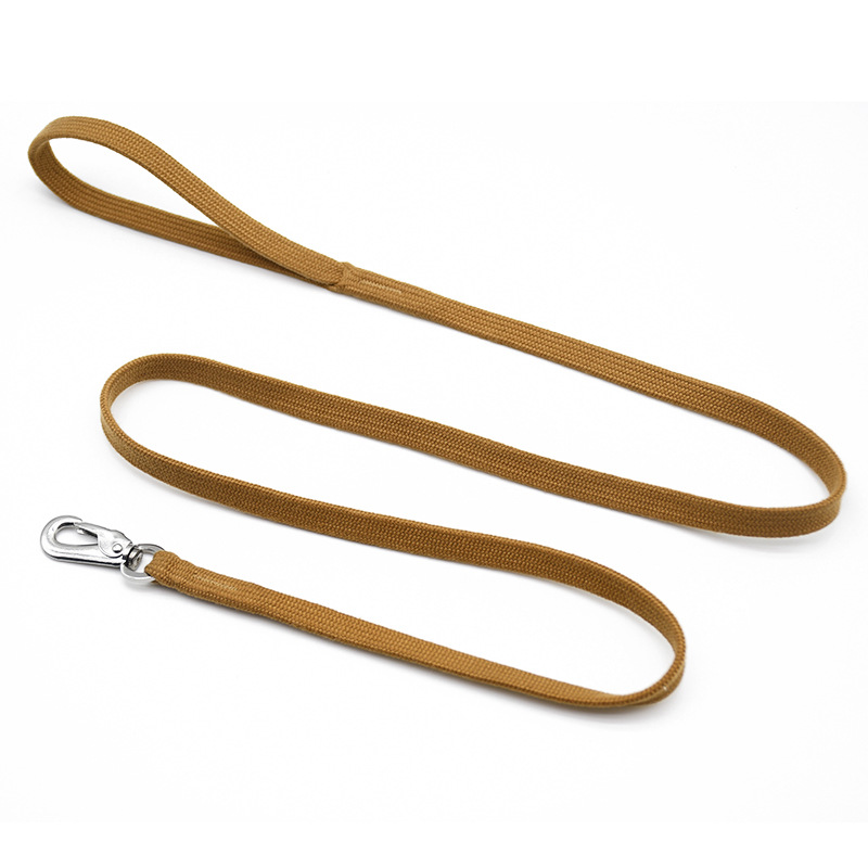 Mustard Training Slip Lead with Flat Strap Handle - Khaki