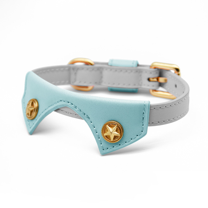 Blush & Dove Grey Collar with Gold Studs