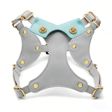 Blush & Dove Grey Harness with Gold Studs - Grey