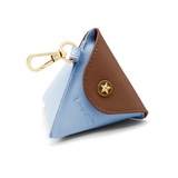 Leather Walk Set Poop Bag Holder - Blue