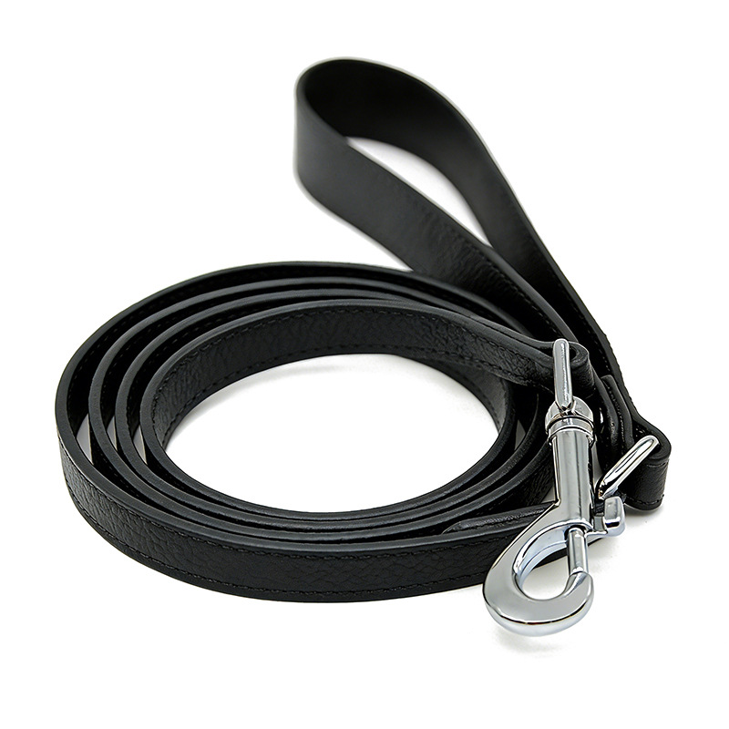 Cream Saddle-Edge Turn-Lock Walk Set with Bag Holder Lead - Black
