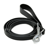 Cream Saddle-Edge Turn-Lock Walk Set with Bag Holder Lead - Black