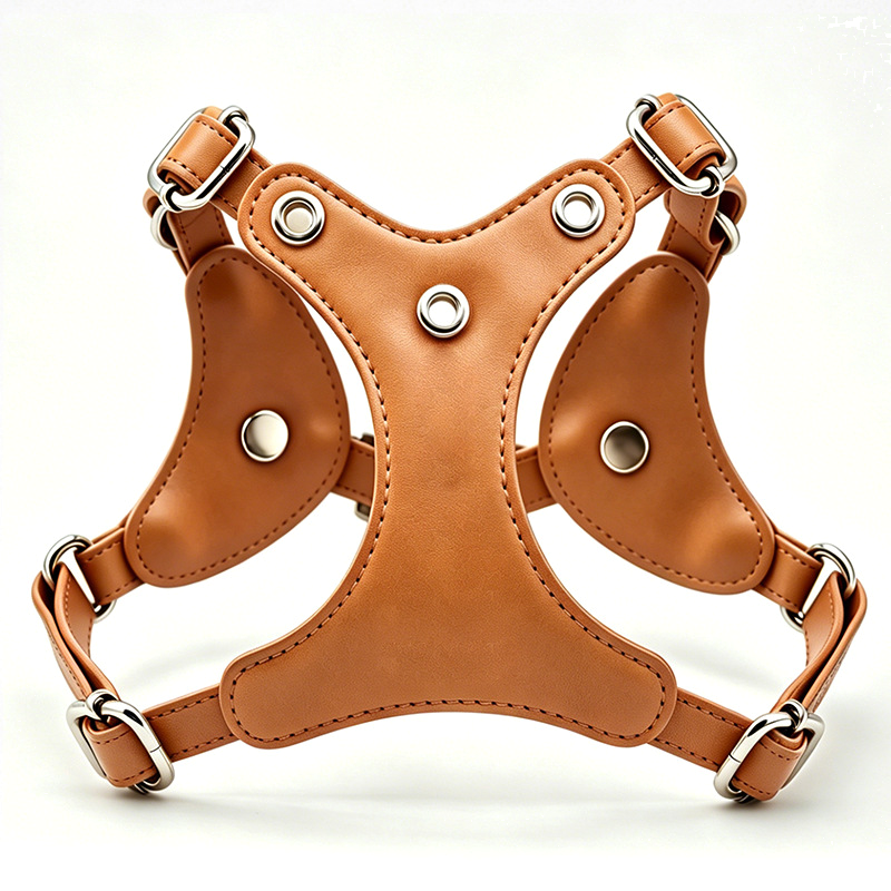 Jewelled Vest Harness & Lead Set in Vegan Leather - view 5