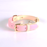 Sorbet Pastel Collar & Lead Set, Genuine Leather - Princess Pink
