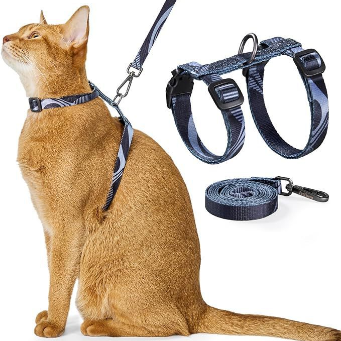 Breathable Harness & Lead Set - Grey