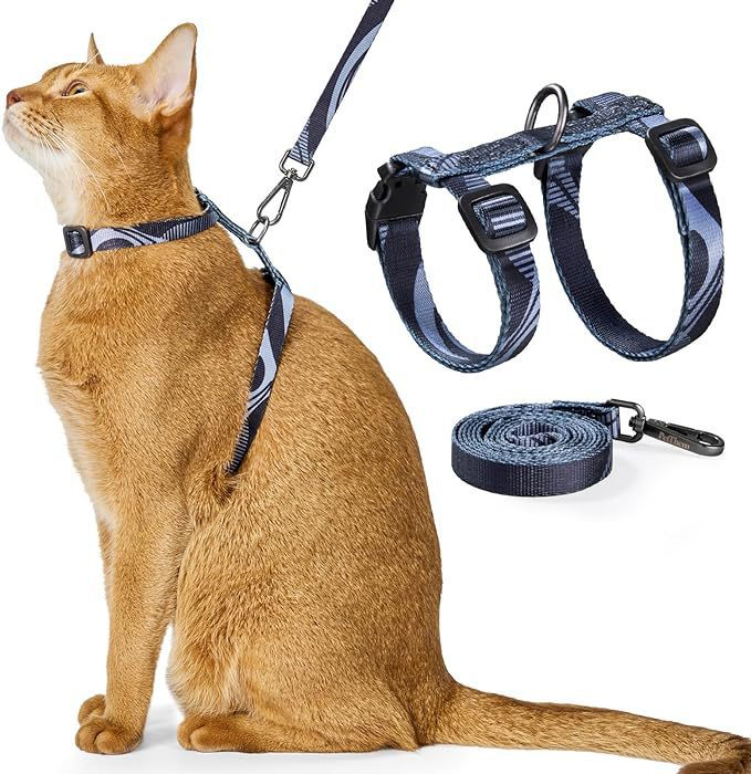Breathable Harness & Lead Set - Grey