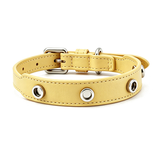 Pearl Blossom Bow Collar Gift Box Set in Vegan Leather - Yellow